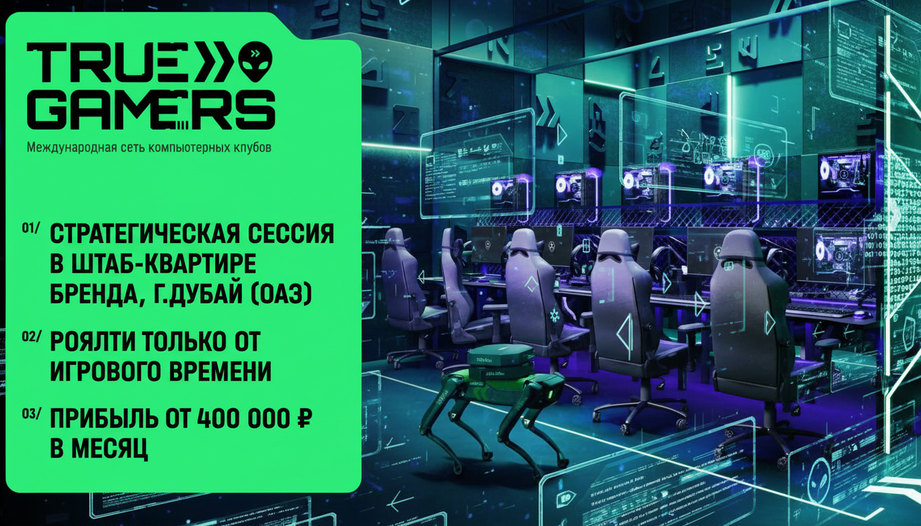 Франшиза компьютерных клубов TRUE GAMERS